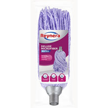 Lavender microfiber strip mop head refill with metal screw-in base