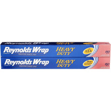 Heavy-duty aluminum foil pack, side view with Reynolds Wrap Heavy Duty and 150 sq ft