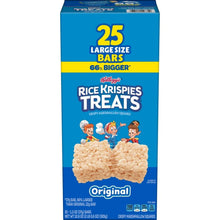 Rice Krispies Treats 25-pack box, original crispy marshmallow squares