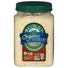 Organic white basmati rice jar with green screw cap