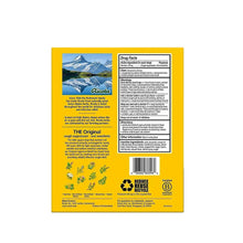 Ricola Original Herb cough drop package back with Drug Facts and recycling info