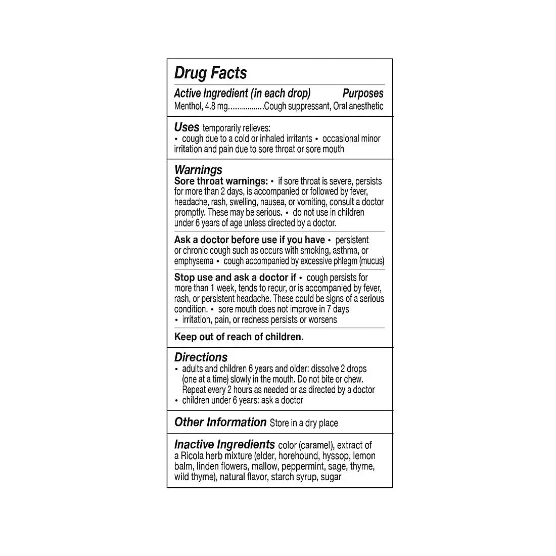 Ricola Original Herb Cough Drops, 130 Count