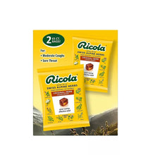 Ricola Original Herb cough drop box with herbal bag sachets on yellow packaging