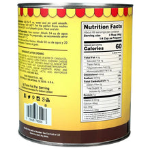 Ricos cheddar cheese sauce can back panel with nutrition facts and ingredients.