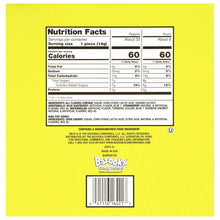 Nutrition Facts back label for Ring Pop candy variety with barcode