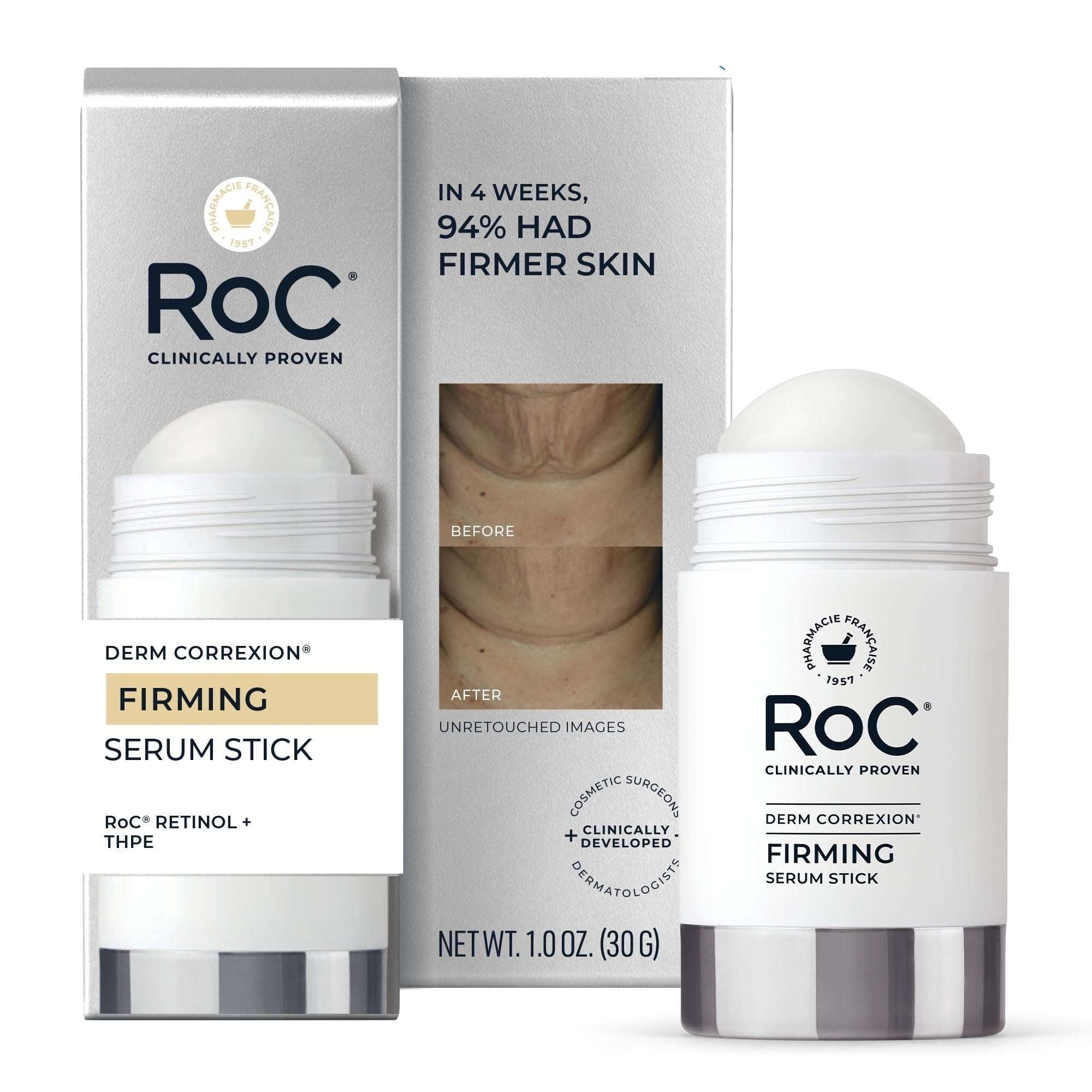 RoC Derm Correxion Firming Retinol Serum Stick with THPE + Antioxidants, Lift & Tighten for Face & Neck, Fragrance-Free, 1 oz