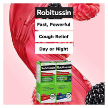 Cough relief multi-pack box with daytime and nighttime Robitussin labels
