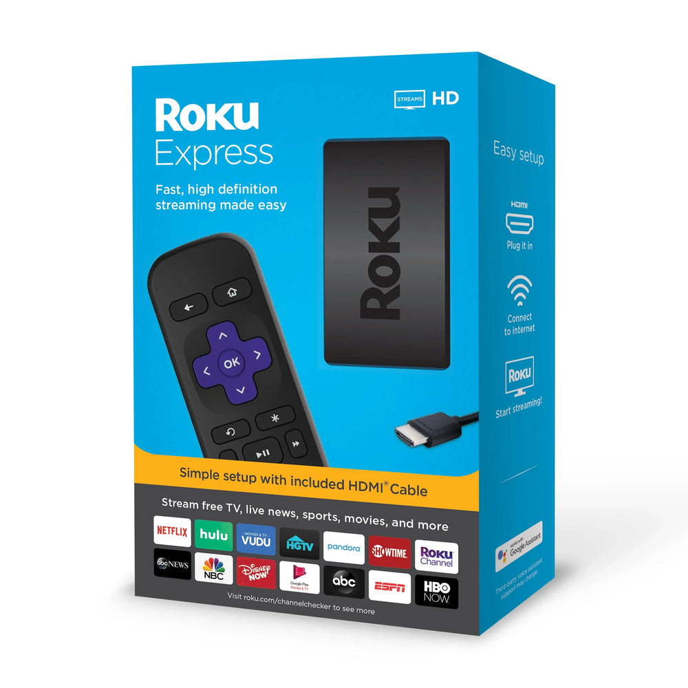 Roku Express 2019 | HD Streaming Media Player with High Speed HDMI Cable and Simple Remote - USA MEGA SHOP