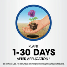 Weed killer plant graphic with hand-and-seedling icon and '1-30 DAYS' text