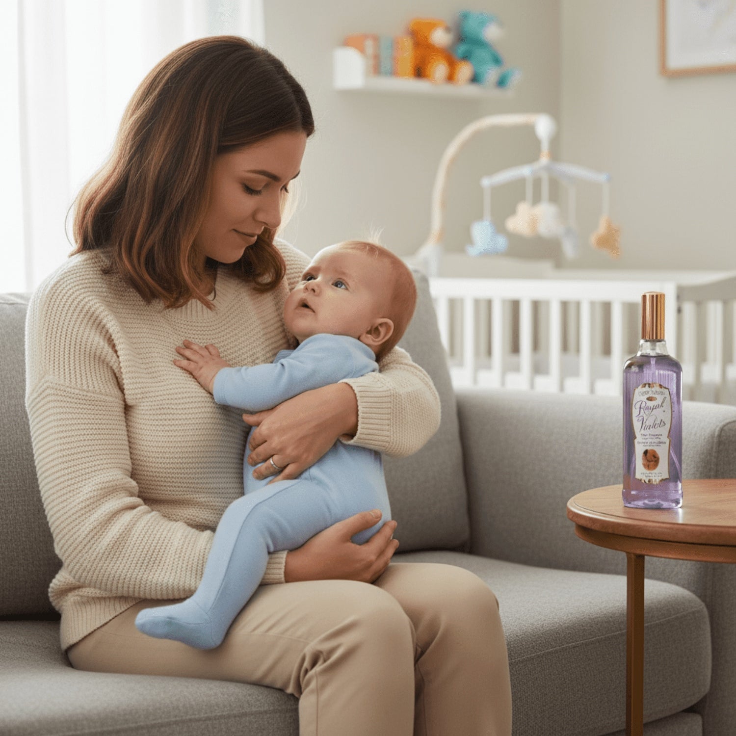 Royal Violets Baby Cologne with Aloe Vera for Baby Sensitive Skin, 7.6 fl oz, Bottle