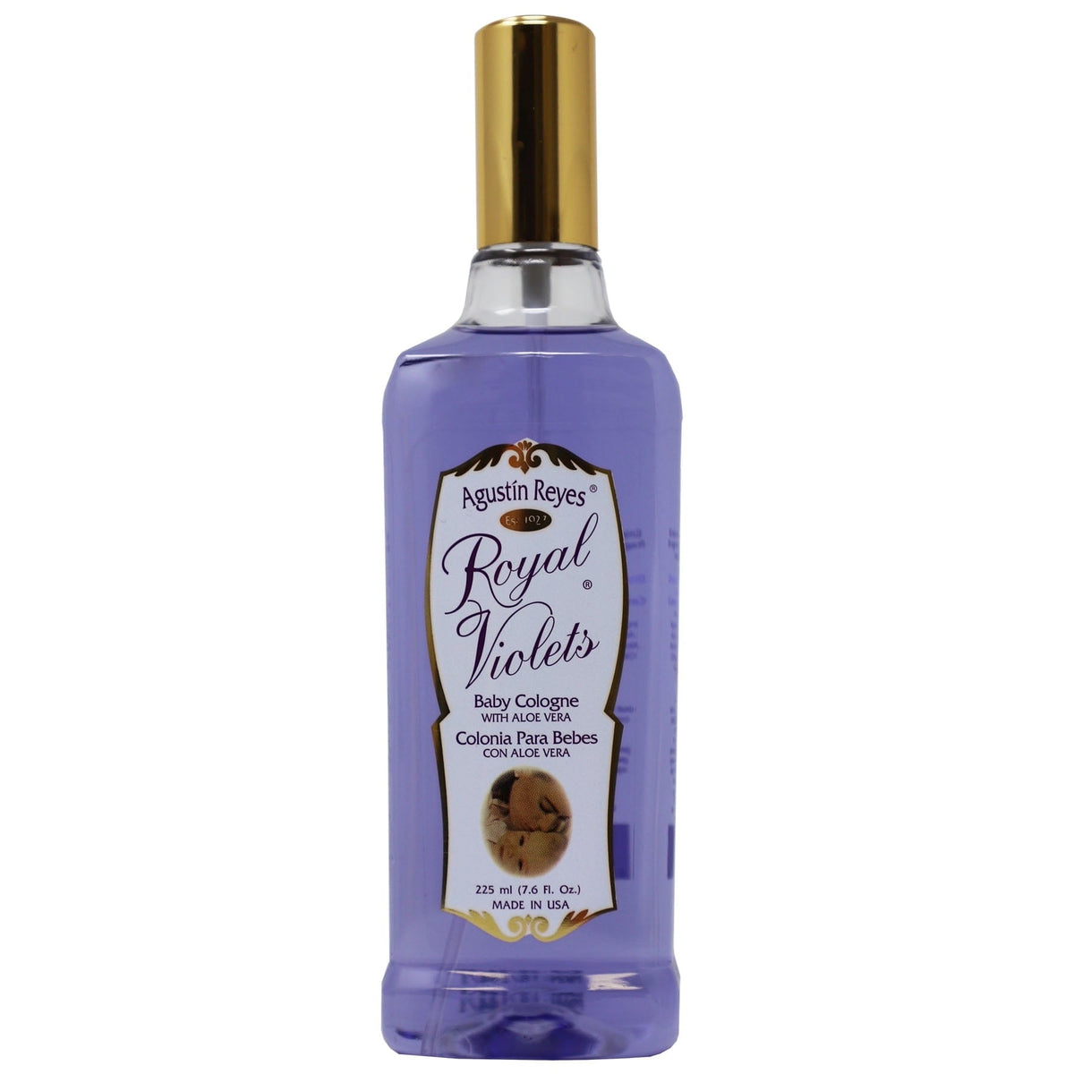Royal Violets Baby Cologne with Aloe Vera for Baby Sensitive Skin, 7.6 fl oz, Bottle