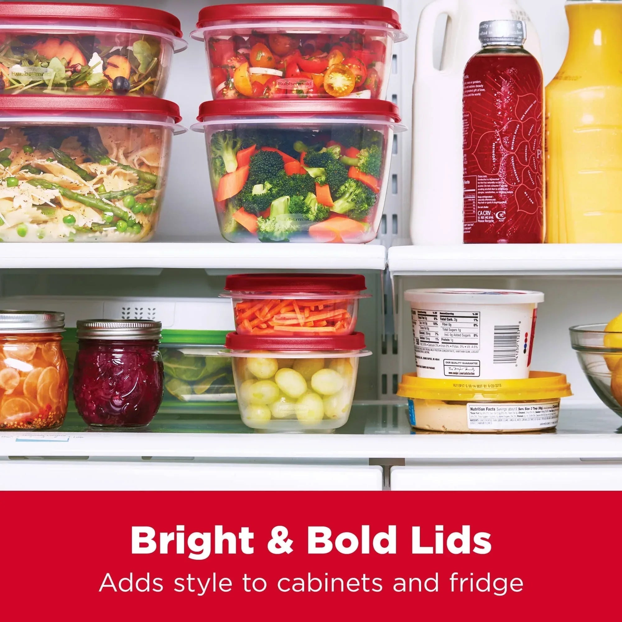 Rubbermaid Easy Find Lids Food Storage Containers with Vented Lids, 26 Piece Set