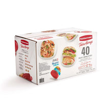 Rubbermaid TakeAlongs food storage set box, red containers on side view