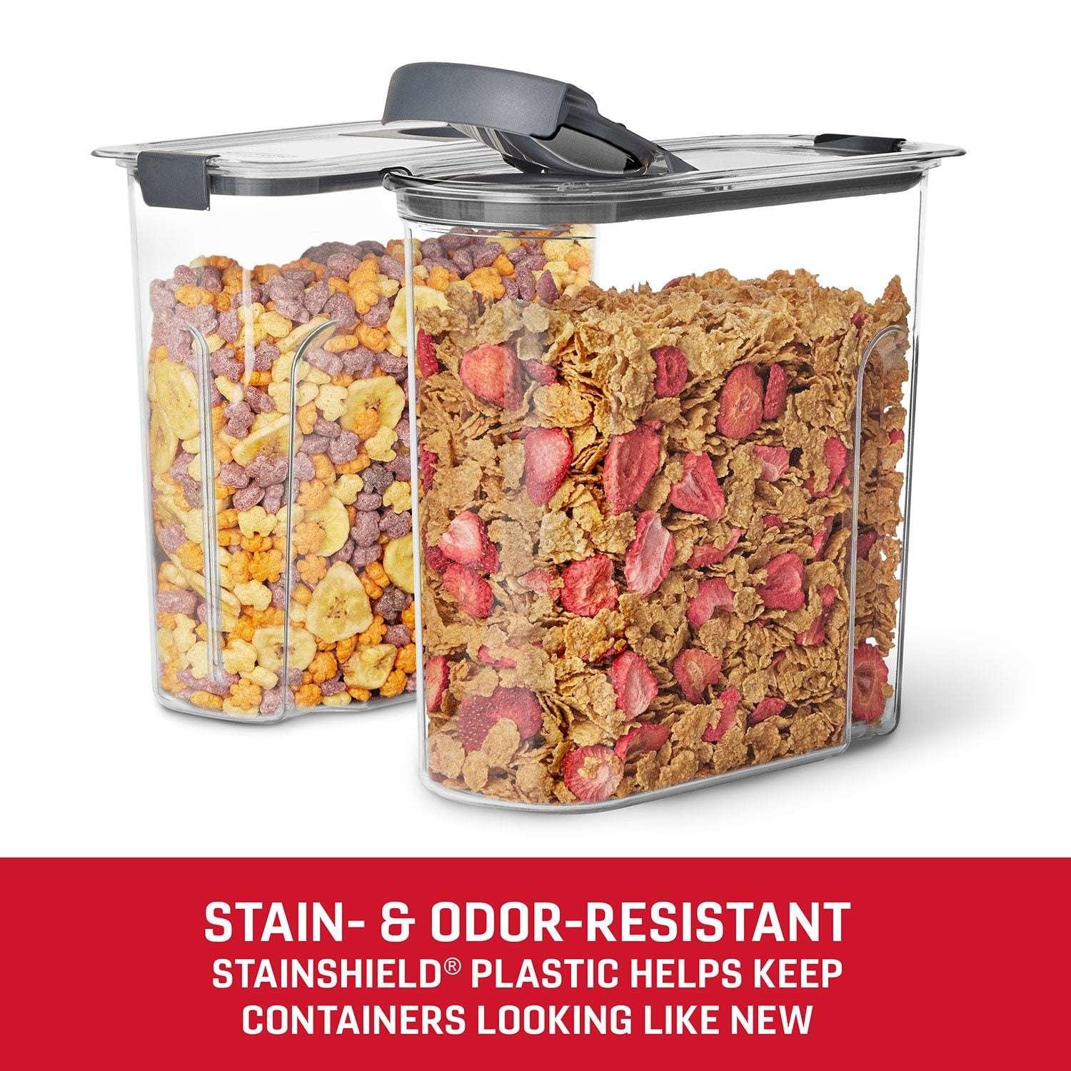 Rubbermaid Brilliance 18-Cup Cereal Pantry Storage, 2 Pack - USA MEGA SHOP