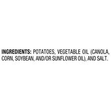 Ingredients for Original potato chips: potatoes, vegetable oil, and salt.