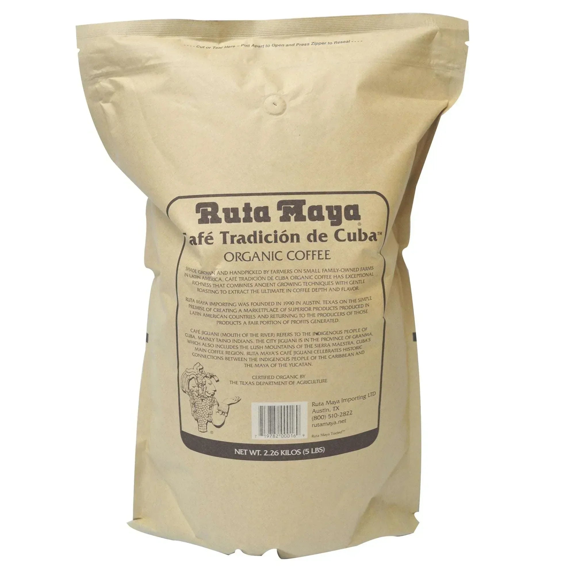 Ruta Maya Organic Jiguaní Whole Bean Coffee 5 lb