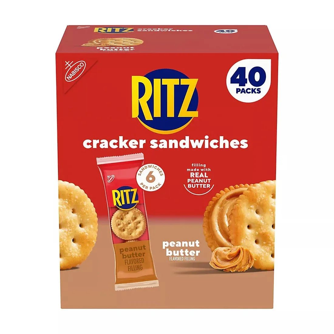 Ritz Peanut Butter Sandwich Crackers, 40 pk./1.38 oz. - USA MEGA SHOP