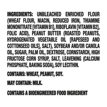 Ingredients label for peanut butter cracker sandwiches; contains wheat and soy