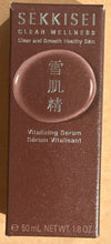 SEKKISEI Clear Wellness Vitalizing Serum box, brown textured packaging with logo