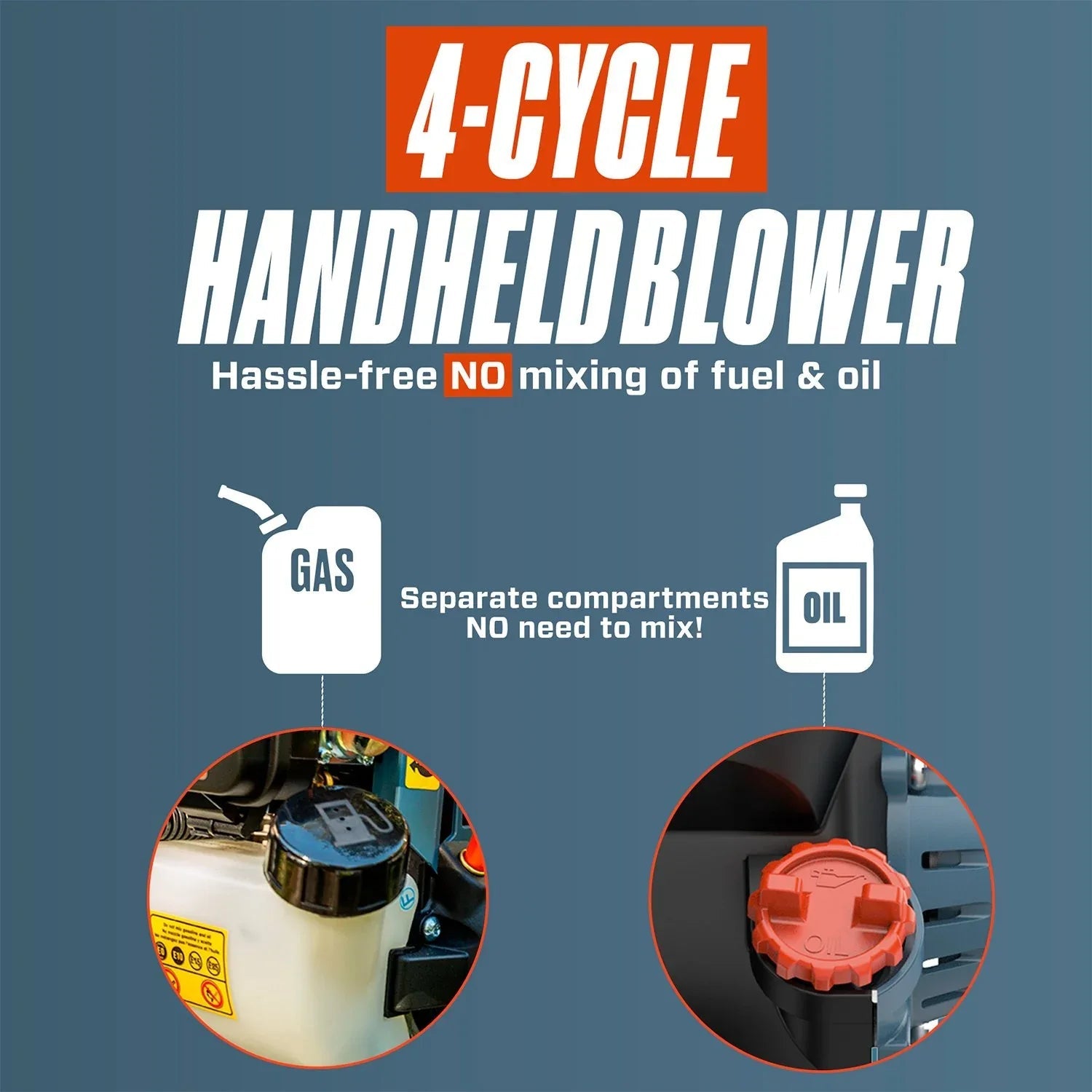 SENIX 4QL® 26.5cc 4-Cycle Gas Powered Handheld Leaf Blower