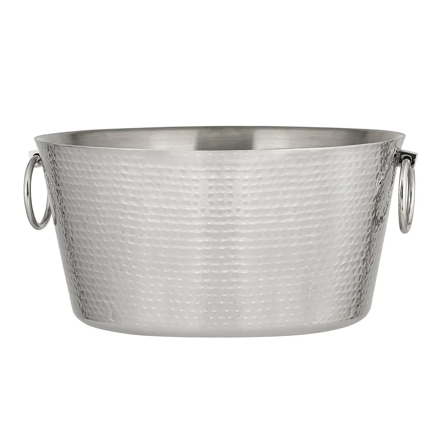 SKI 30 Quart Hammered Double Walled Stainless Steel Beverage Tub
