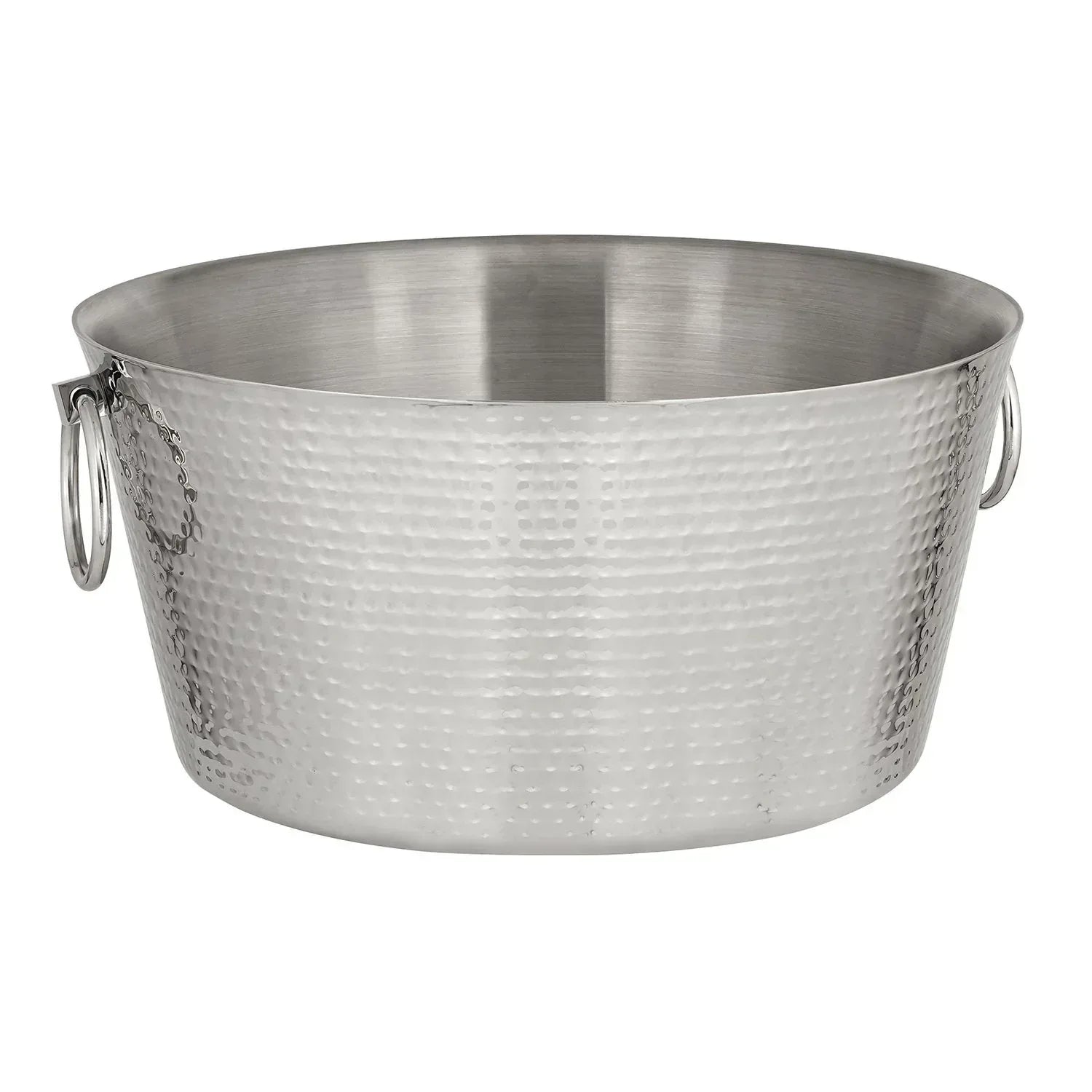 SKI 30 Quart Hammered Double Walled Stainless Steel Beverage Tub
