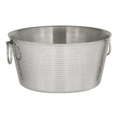 SKI 30 Quart Hammered Double Walled Stainless Steel Beverage Tub
