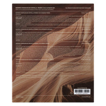 Skincare set box back panel with ingredient text and barcode label