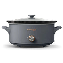 Mussel gray Crock-Pot slow cooker with lid, handles, logo, and control knob