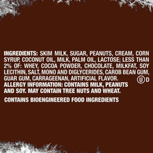 SNICKERS ice cream bars ingredients panel with ingredient list and allergen warning
