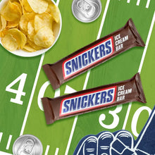 SNICKERS ice cream bars: two bars in brown wrappers with blue logo