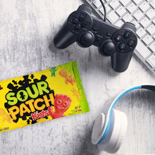 Sour Patch Kids candy snack pack, lying flat