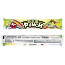 SOUR PUNCH rainbow straws chewy candy pack with front panel and icons