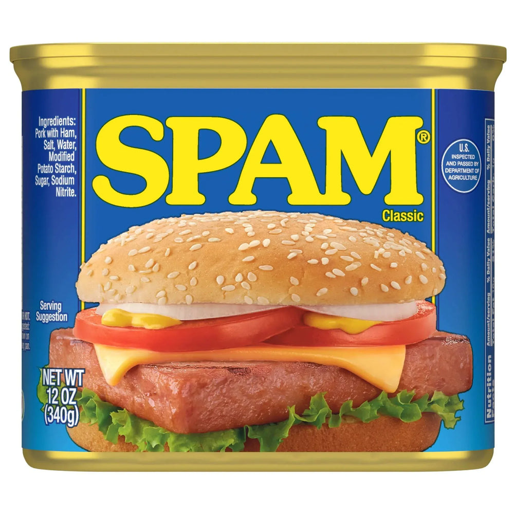 SPAM Classic Canned Meats, 7 G of Protein per Serving, Shelf-Stable, 12 oz Aluminum Can - USA MEGA SHOP