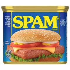 SPAM Classic Canned Meats, 7 G of Protein per Serving, Shelf-Stable, 12 oz Aluminum Can