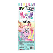 Scented slime squish back panel with mix-and-swirls and scented compounds layout