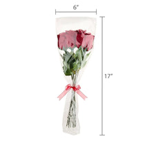 Dark red scented rose bouquet, 6 in wide and 17 in tall