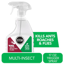 Multi-insect trigger spray bottle with STEM insect-killing front label