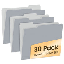 Pack of letter-size file folders with 1/3 cut tabs, light gray