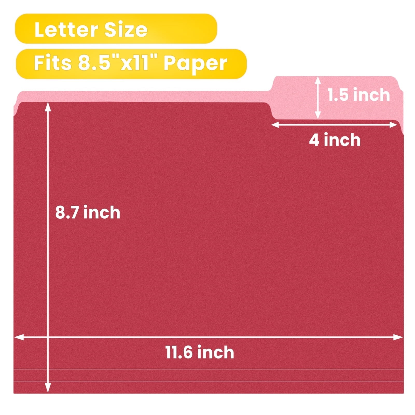 SUNEE File Folders, 30 pack Manilla Folders 8.5 x 11, 1/3 Cut Tab for Easy Labeling and Organization, Durable Standard Paper for Home, Office, School Filing