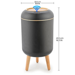 SUSLAS Trash Can with Motion Sensor, Touchless Automatic Lid and Waterproof Design, Smart Waste Bin for Bathroom Kitchen, 2.6 Gallon Plastic, Black - USA MEGA SHOP