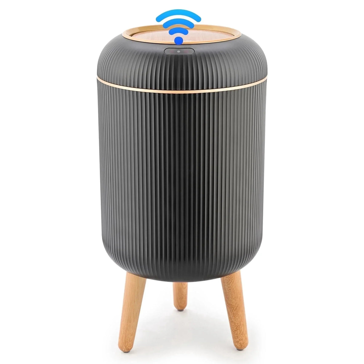 SUSLAS Trash Can with Motion Sensor, Touchless Automatic Lid and Waterproof Design, Smart Waste Bin for Bathroom Kitchen, 2.6 Gallon Plastic, Black