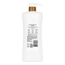 Hand and body lotion bottle back label, white bottle with brown pump