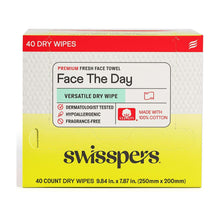Disposable cotton face wipes box with 40 count, red and cream packaging