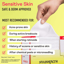 Disposable cotton face wipe stack with hand lifting a single wipe