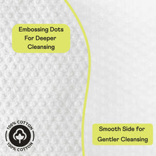 Disposable 100% cotton wipe texture with embossing dots and smooth side