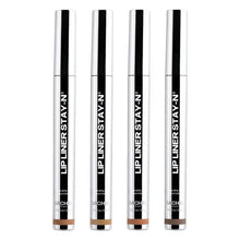 Lip liner set of four tubes with silver barrels and black caps