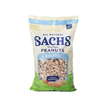 Salted peanuts bag with roasted in-shell peanuts, Sachs label, 80 oz
