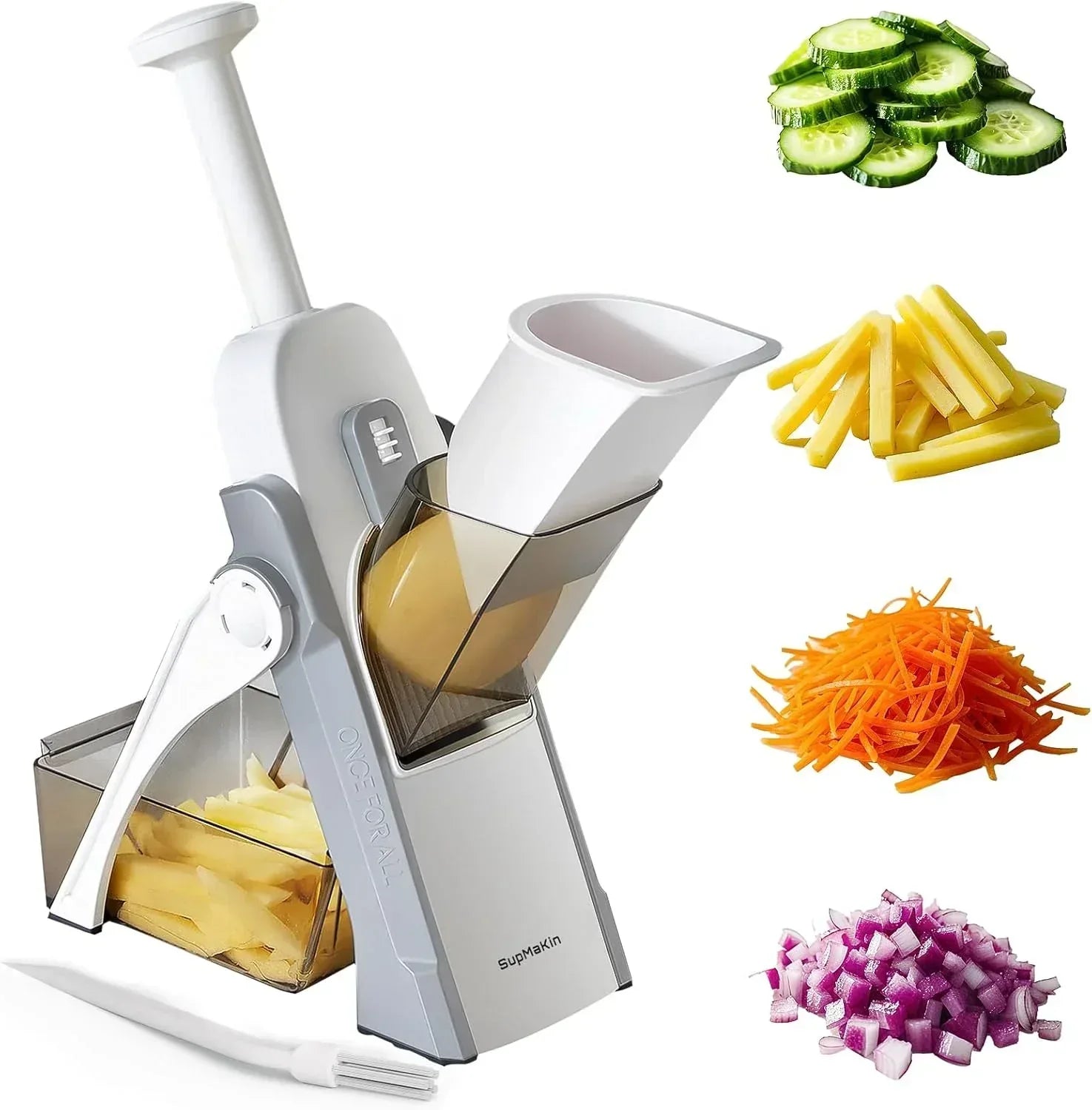 Mandoline Slicer for Vegetables Fruits, Adjustable Thickness Stainless Steel Food Cutter & Chopper, Safe and Quick Meal Preparation - USA MEGA SHOP
