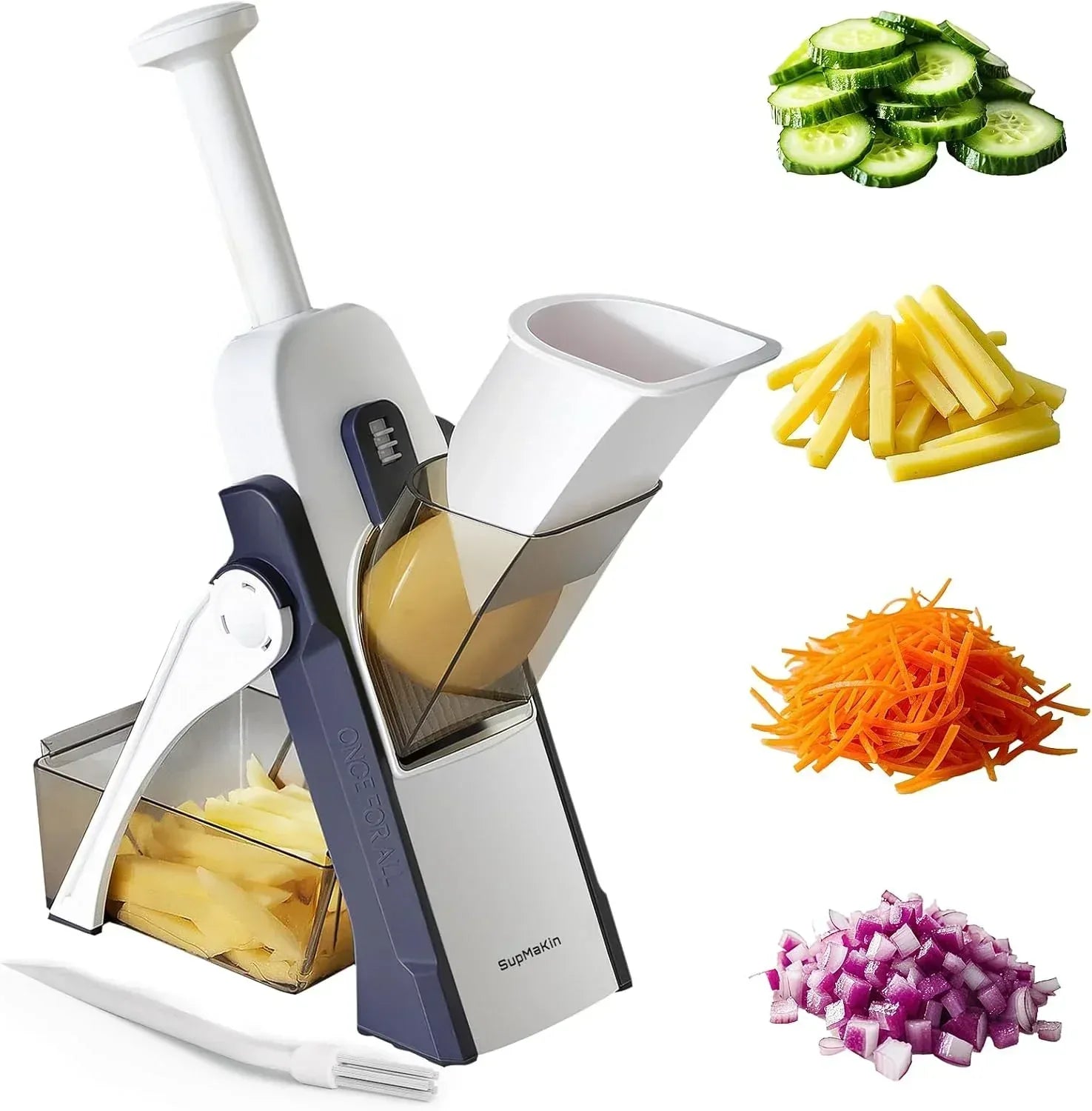 Mandoline Slicer for Vegetables Fruits, Adjustable Thickness Stainless Steel Food Cutter & Chopper, Safe and Quick Meal Preparation - USA MEGA SHOP
